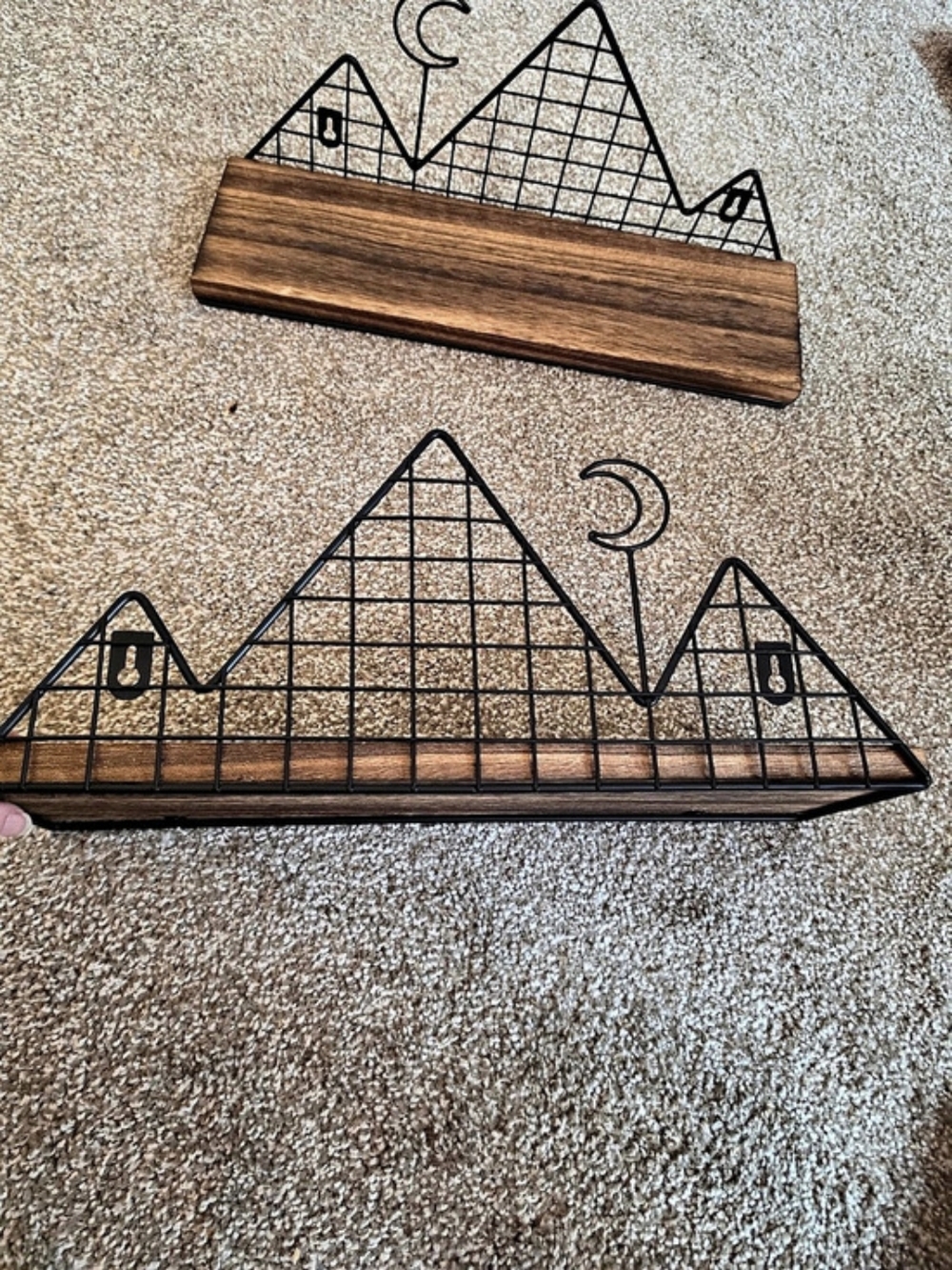 Homode Mountain Floating Shelves Brown & Black